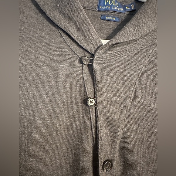Polo Ralph Lauren Estate Ribbed Cardigan size XL gray - Picture 2 of 9